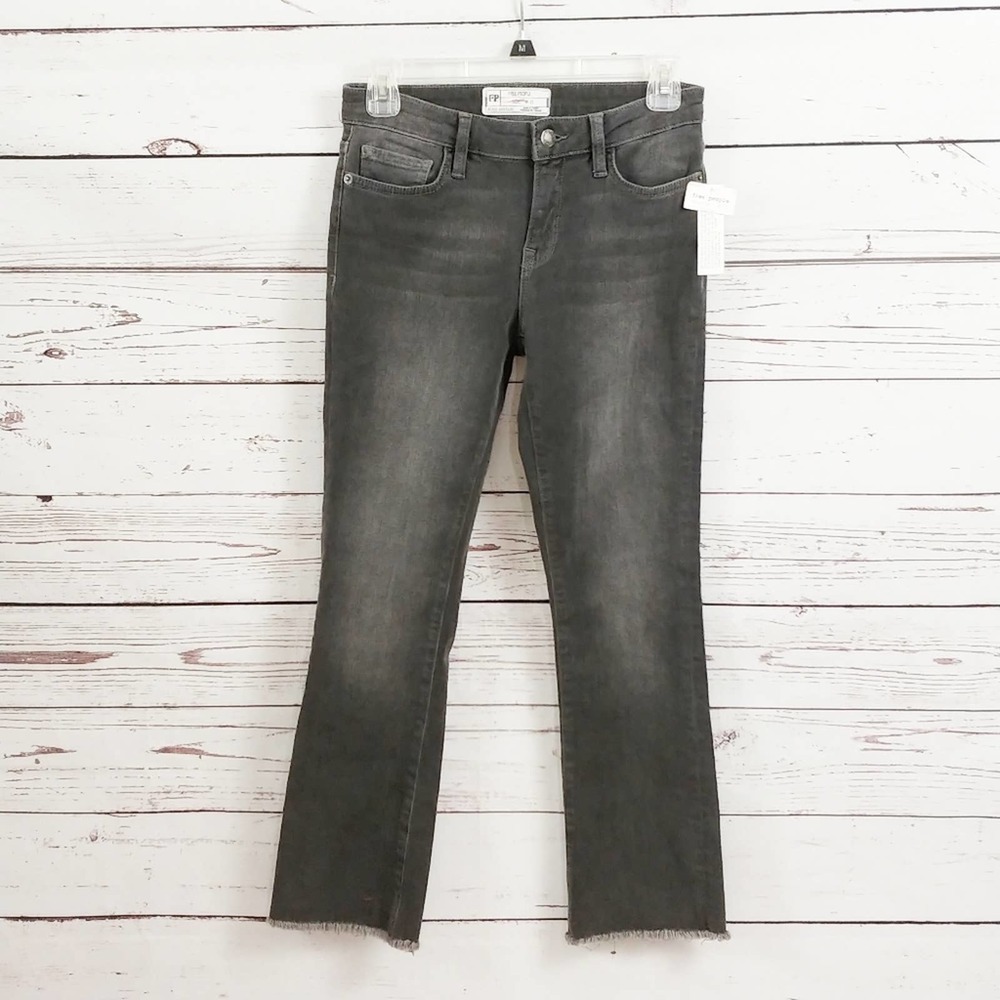 Free People black raw hem jeans size 25 nwt
